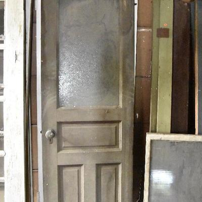 Up G Lot 9: Two Vintage Glass Doors and Window