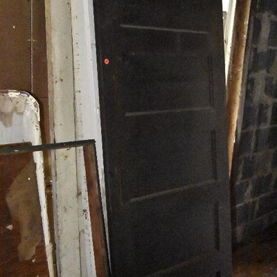 Up G Lot 25: Lot of Vintage Solid Wood Doors