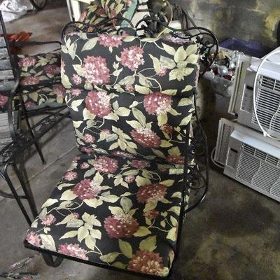 G Lot 55: Collection of Metal Outdoor Chairs and Cushions