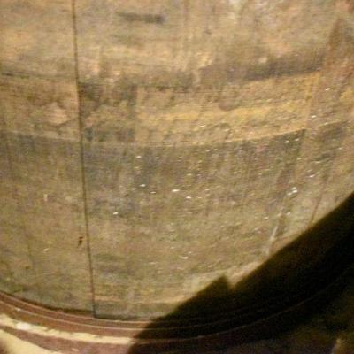 B Lot 17 Back  Basement:  Antique Wooden Barrel