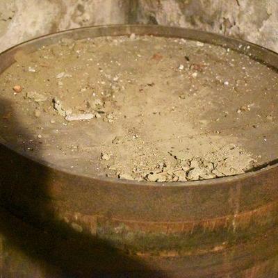 B Lot 17 Back  Basement:  Antique Wooden Barrel