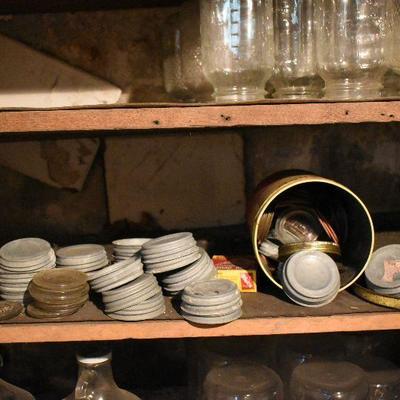 B Lot 4 Back Basement:  Vintage Canning Jar Lids