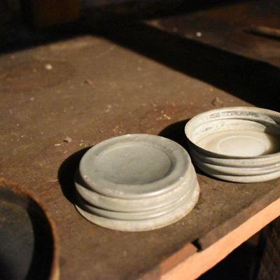 B Lot 4 Back Basement:  Vintage Canning Jar Lids