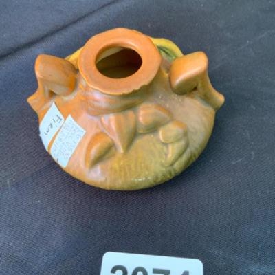 1158-2 Roseville Pottery candle holder Lot 2074