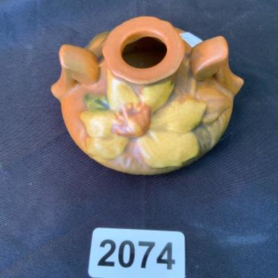 1158-2 Roseville Pottery candle holder Lot 2074