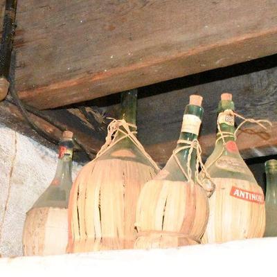 B Lot 13 Back Basement:  Vintage Wine Bottles