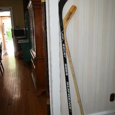D Lot Diningroom: Autographed Hockey Sticks