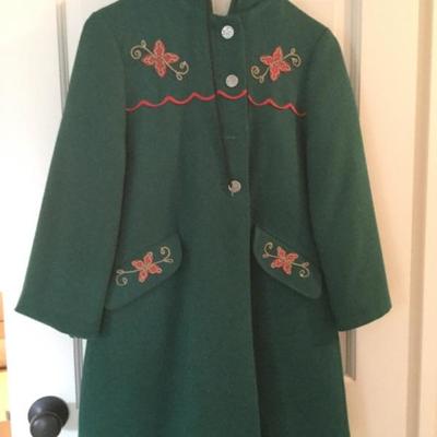 Vintage Green Coat - Rothschild Girls 8