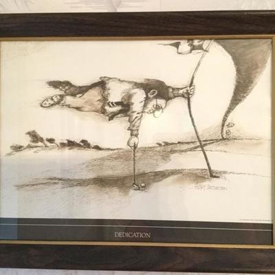 Gary Patterson Framed Golf Art Signed