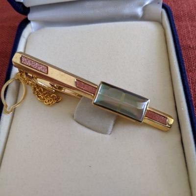 Tie Clip with Embedded Decorative Microchip