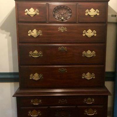 Henkel Harris Mahogany Queen Anne Highboy