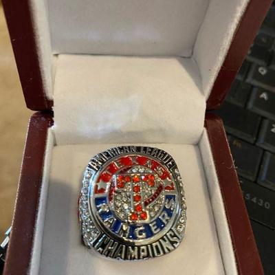 Texas Rangers American League replica Championship Ring