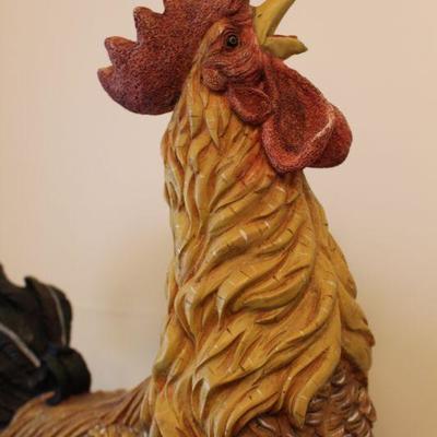 C-5 Extra Large Resin Farmhouse Rooster 26'