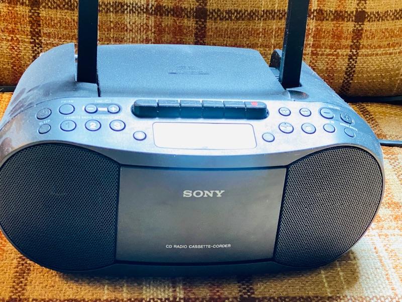 Sony CD Radio Cassette Corder in Blue