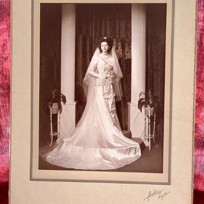 LOT 6  1940S WEDDING PHOTOGRAPH BRIDE by ANTHONY LOYA