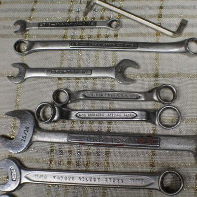 Lot 55: Large Bundle of Assorted Open End Wrenches (14 Total)