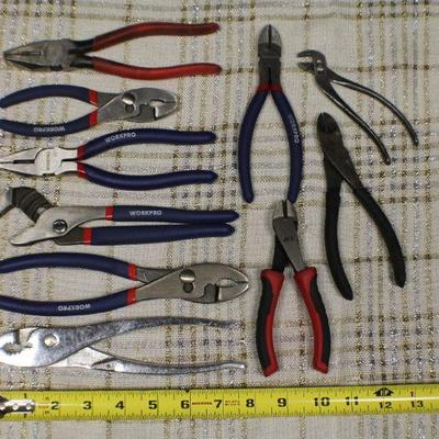 Lot 65: (10) Assorted Pliers and Snip Tools