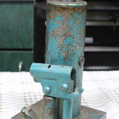 Lot 68: Vintage Searsâ„¢ 4 ton Floor Automobile Jack w/ Original Handles + (2) Oil Filter Wrenches