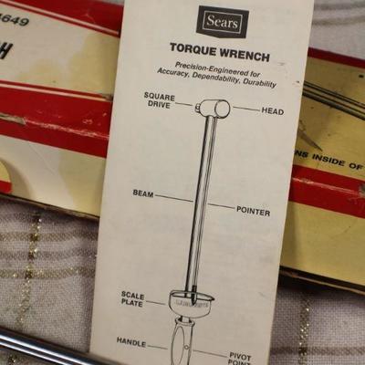 Lot 71: Vintage Searsâ„¢ Torque Wrench w/ Original Box - lightly used