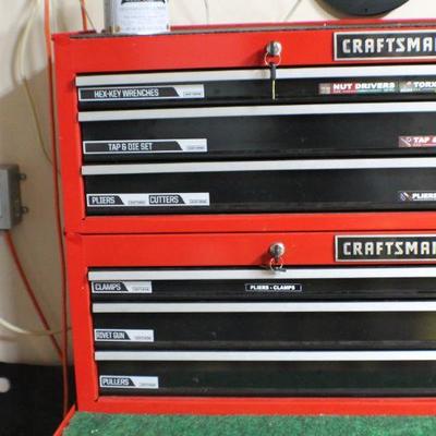 Lot 73: (2) Craftsmanâ„¢ 3-Tray Tool Cases (each w/ Key and Magnetic Identification Labels)