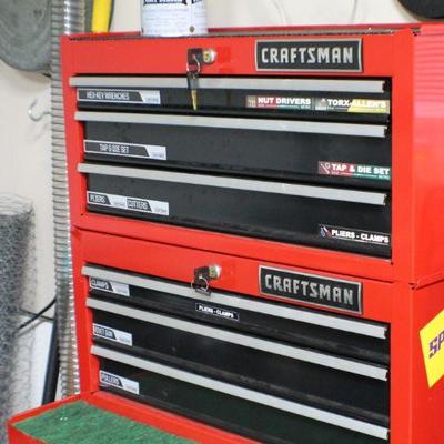 Lot 73: (2) Craftsmanâ„¢ 3-Tray Tool Cases (each w/ Key and Magnetic Identification Labels)