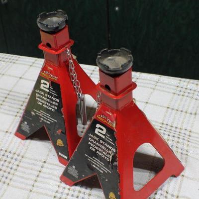 Lot 88: (2) Two Ton Red Automobile Safety Jack Stands
