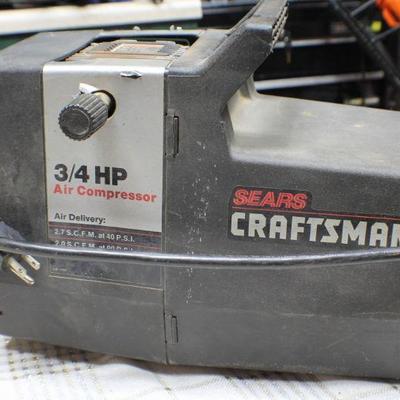 Lot 108: Sears Craftsmanâ„¢ 3/4 Horsepower Air Compressor