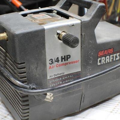 Lot 108: Sears Craftsmanâ„¢ 3/4 Horsepower Air Compressor