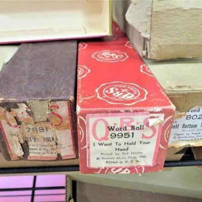 Vintage Song Piano 10 Autograph Word Rolls AMPICO QRS BOX LOT (10)