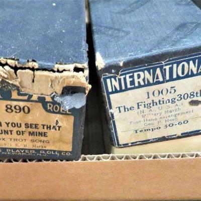Antique 1920's (10) Word Piano Rolls International ARTO IDEAL QRS AMPICO BOX LOT (10)