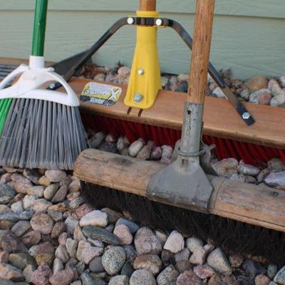 Lot 120: (3) Assorted House/Shop Brooms