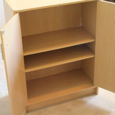 Lot 151: Light Blonde Small 3-Shelf Organization Cabinet