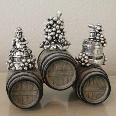 Lot 155: (3) Wine Cork Decorative Stoppers Wine Cask MotÃ­f