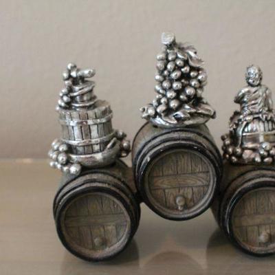 Lot 155: (3) Wine Cork Decorative Stoppers Wine Cask MotÃ­f