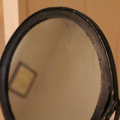 Lot 157: Vintage Countertop Hand Painted Vanity Mirror 