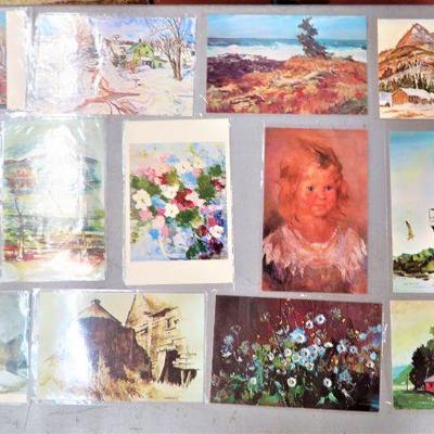 1970's Vermont Art Center Oil Prints Postcards LOT (13) Collectible