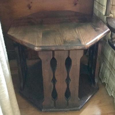 Vintage Pine Octagonal Table