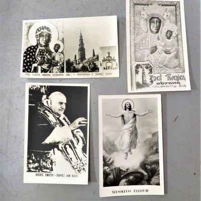 OLD Religious Prints Vintage (4) LOT Pope XXIII Jesus