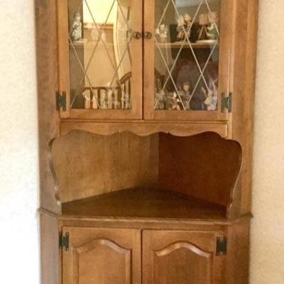 Vintage Corner Cabinet Hutch