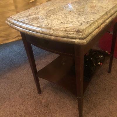 Granite top side table 