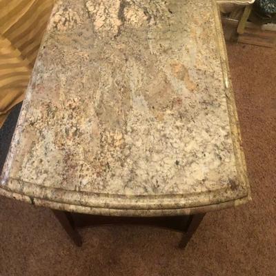 Granite top side table 