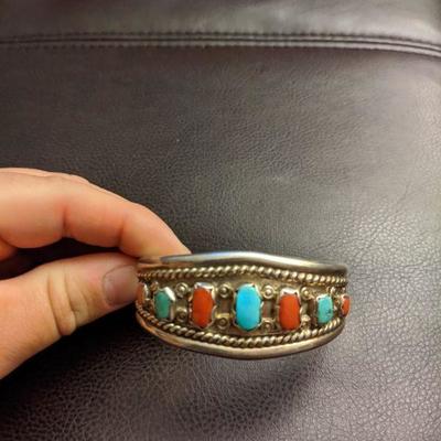 Sterling Turquoise cuff bracelet 