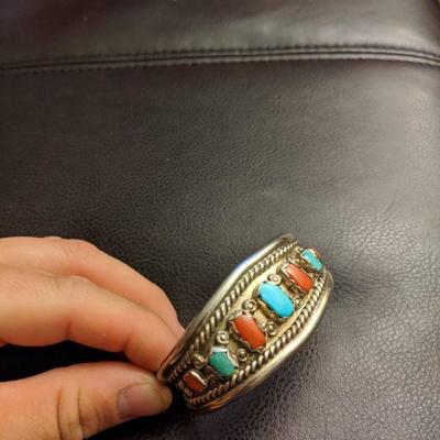 Sterling Turquoise cuff bracelet 
