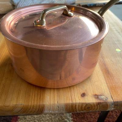 Small copper pot made in France 