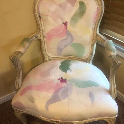 Hand painted oversized chair.   
