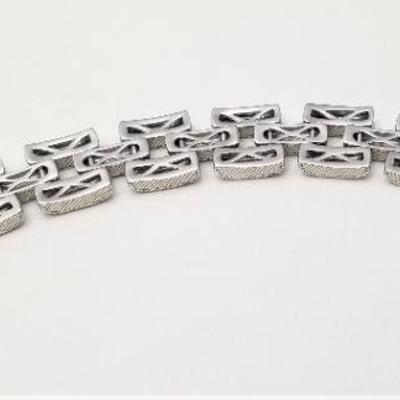 Lot #4  Heavy Sterling Silver Link Bracelet - Judith Ripka
