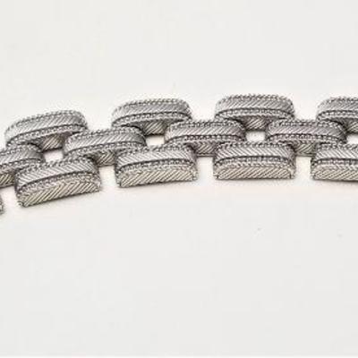 Lot #4  Heavy Sterling Silver Link Bracelet - Judith Ripka