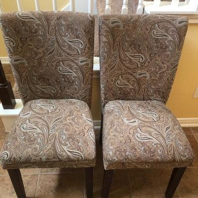 Paisley Pattern Pair Of Chairs 