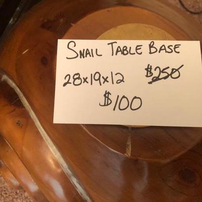Snail table base 