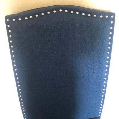 Navy Blue Nail Head trim chair 